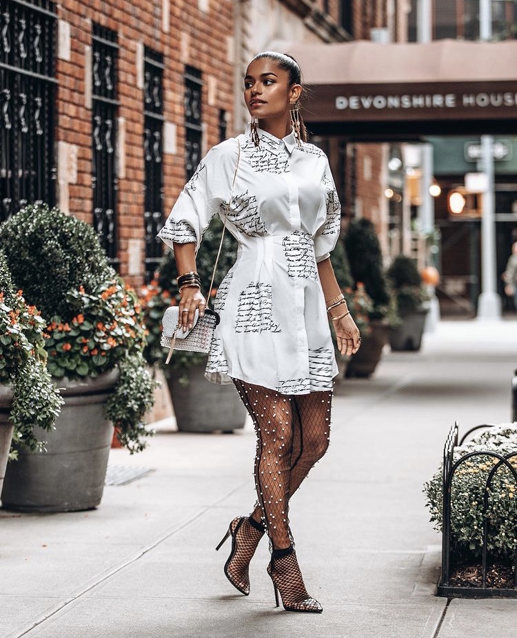 how to style an oversize shirt or shirt dress